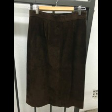 Ladies Leather Brown Skirt size 8